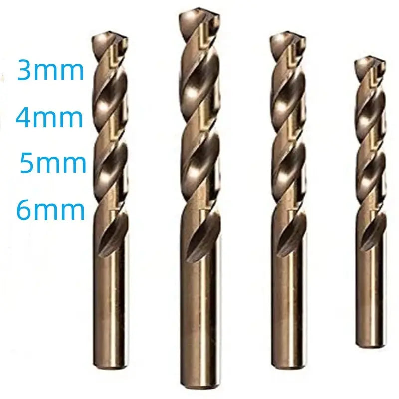 Set di punte da trapano a spirale M35 5% Cobalto 3/4/5/6 mm - CobaltDrill