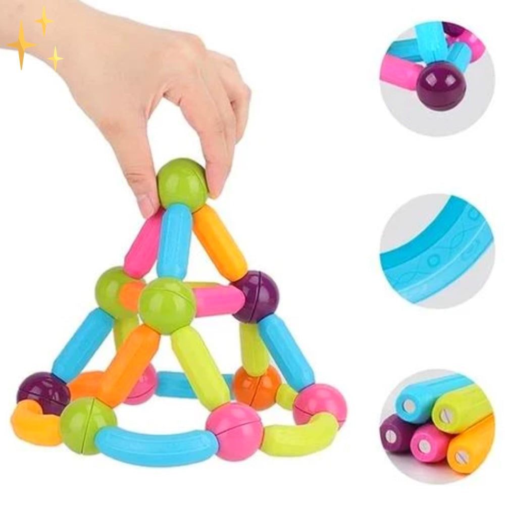 Blocchi Magnetici da Costruzione da 64 Pezzi - Creatix