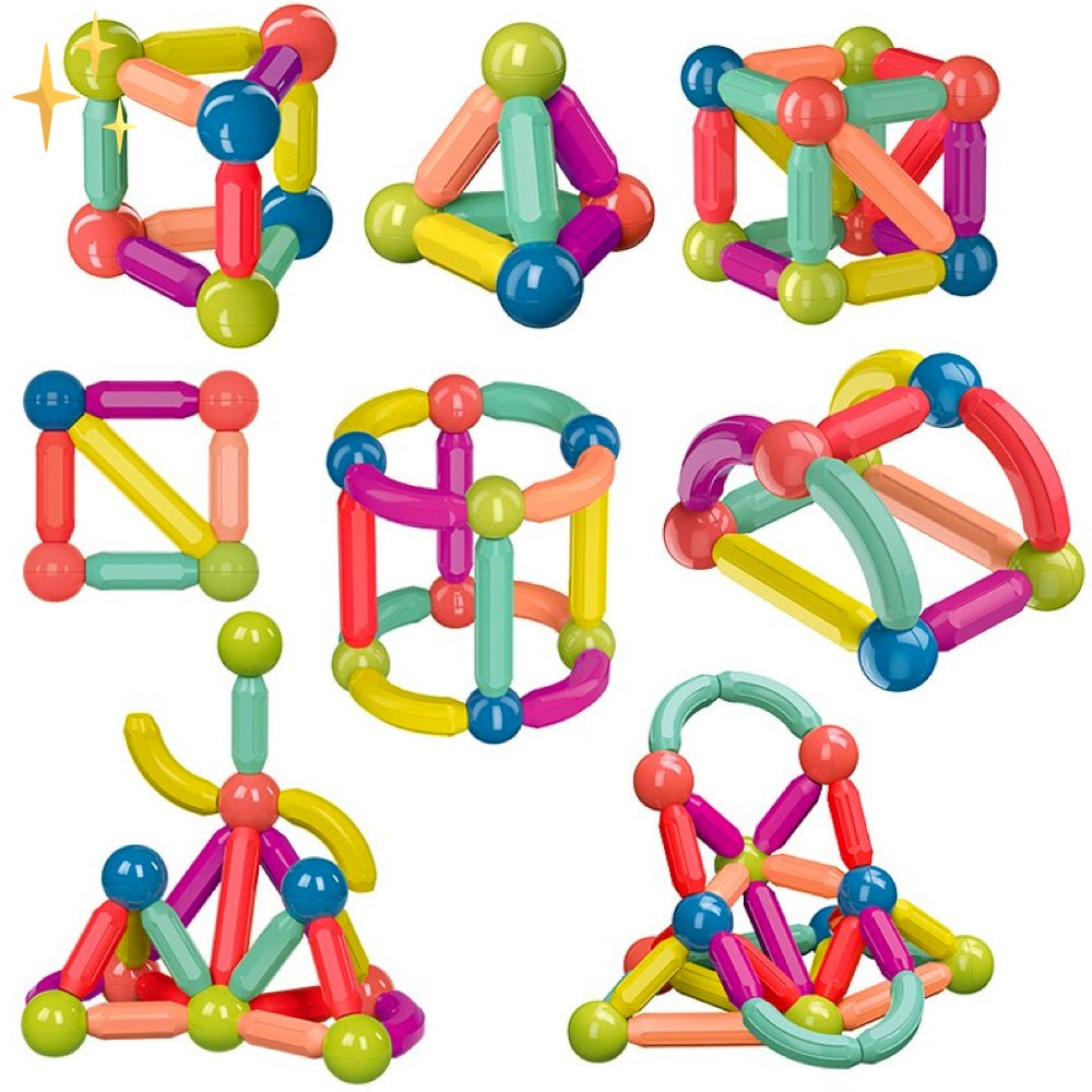 Blocchi Magnetici da Costruzione da 64 Pezzi - Creatix