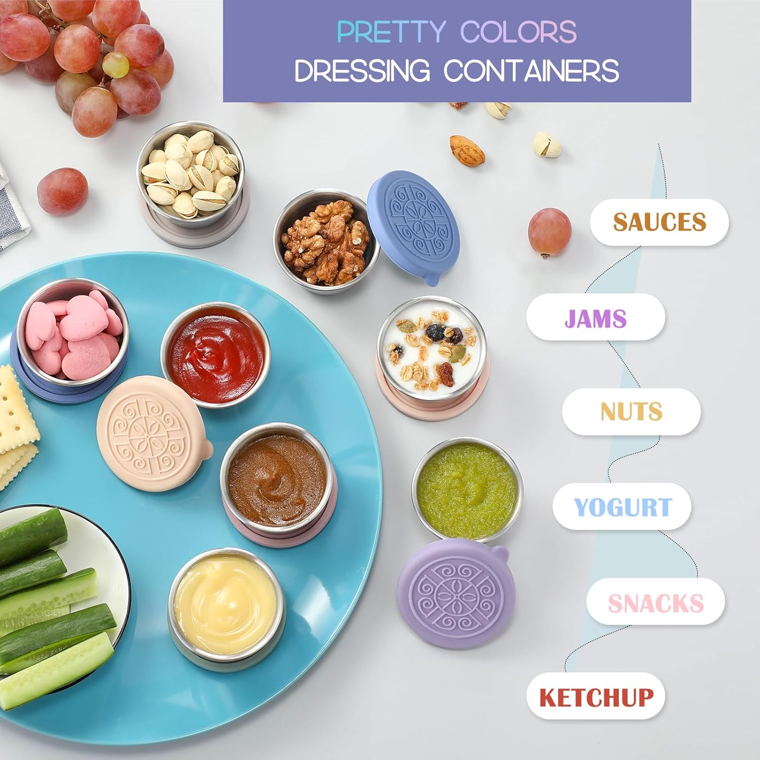 Tazze per Salse in Acciaio Inossidabile a Prova di Perdite (Set di 6) – FlavorPods