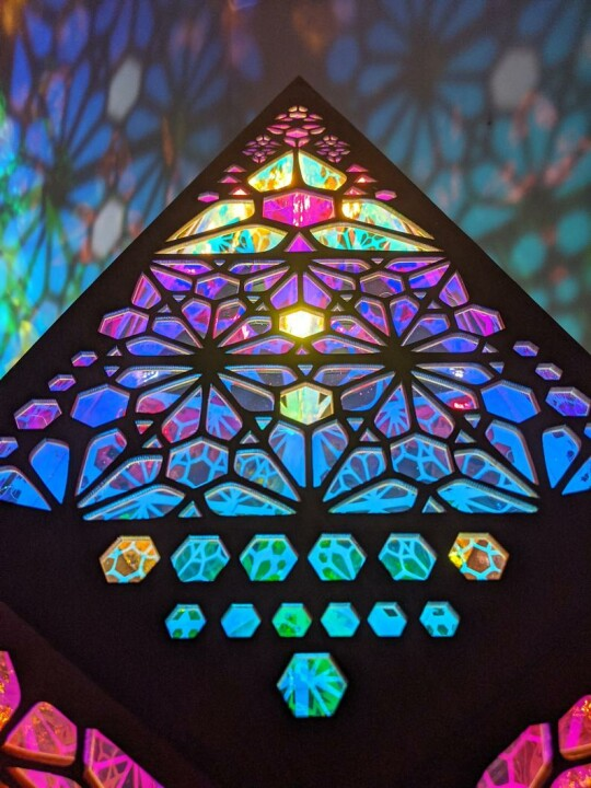 Lampada da Tavolo LED Stile Blocchi di Vetro - LumiAura