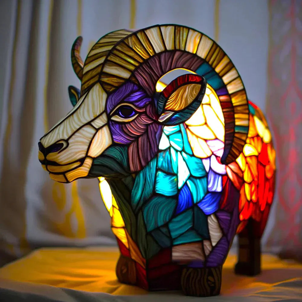 Lampada Animale in Vetro Artistico a Mosaico – Colore e Atmosfera in Casa