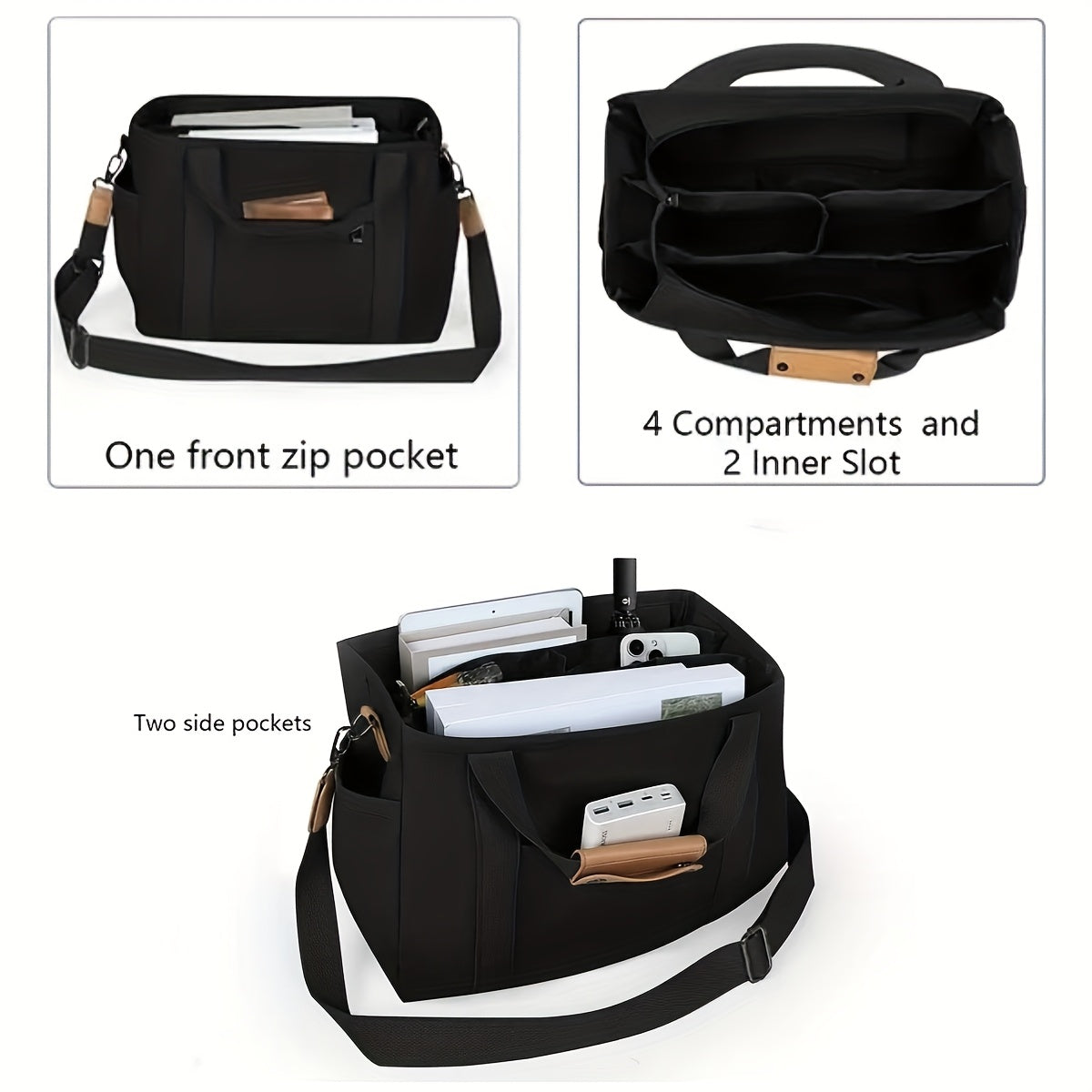 Borsa Tote da Donna ComfortCarry – Leggera con Cinghia Rimovibile e Ampio Spazio di Archiviazione