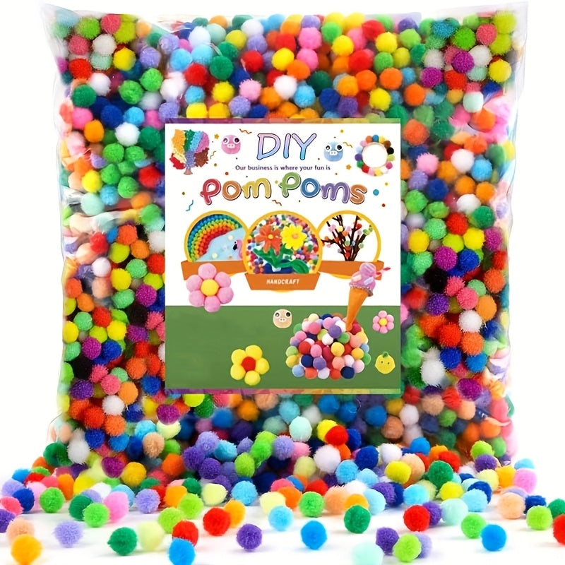 Set di Pom Poms Fai da Te – 2000 Pezzi per Progetti Creativi