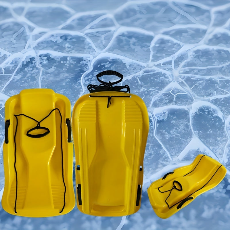 Sled da sci versatile con freno – Perfetto per neve, erba e ghiaccio, inclusa corda di traino