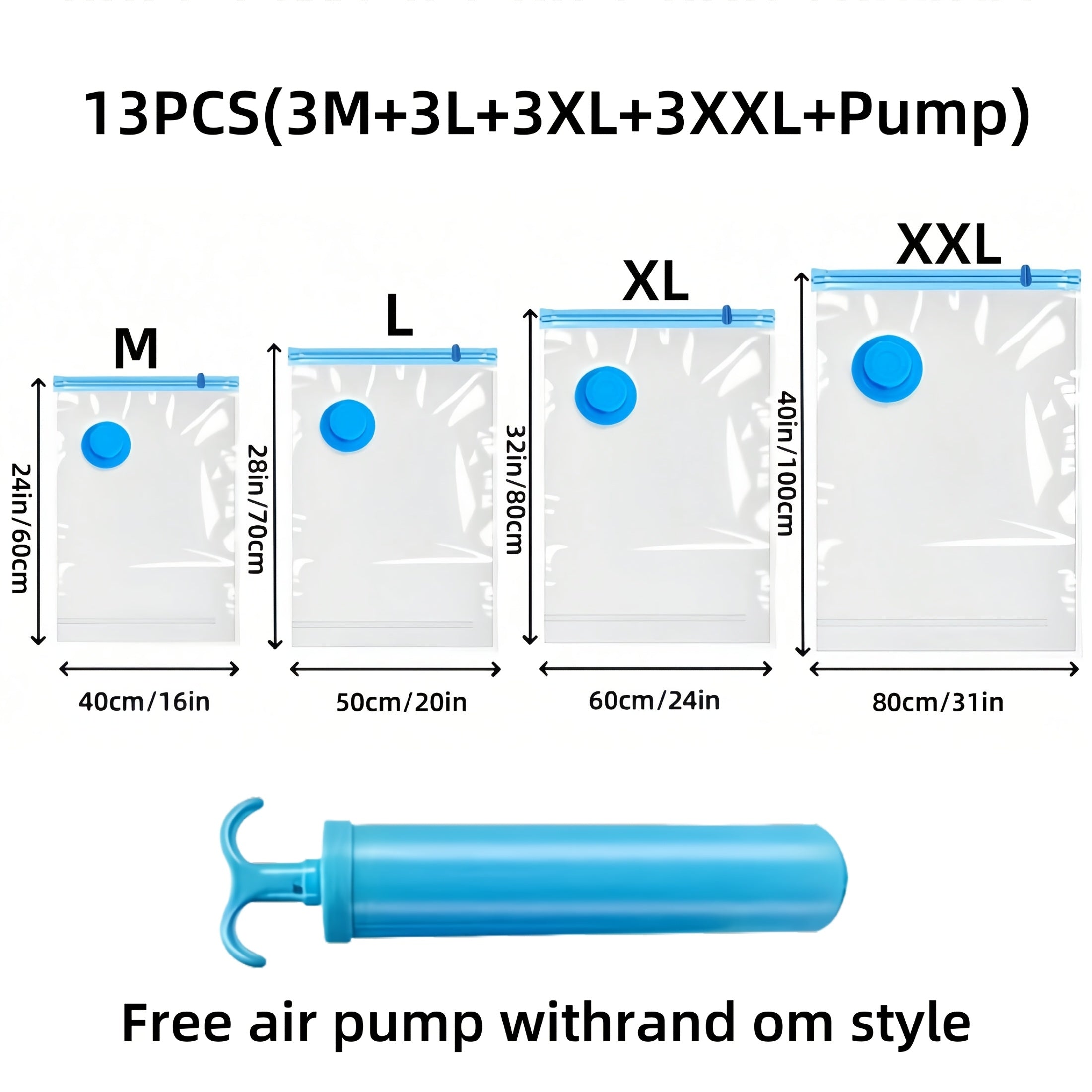 Set di Sacchi per Vuoto Extra Large – Riutilizzabili, Impermeabili e Salvaspazio