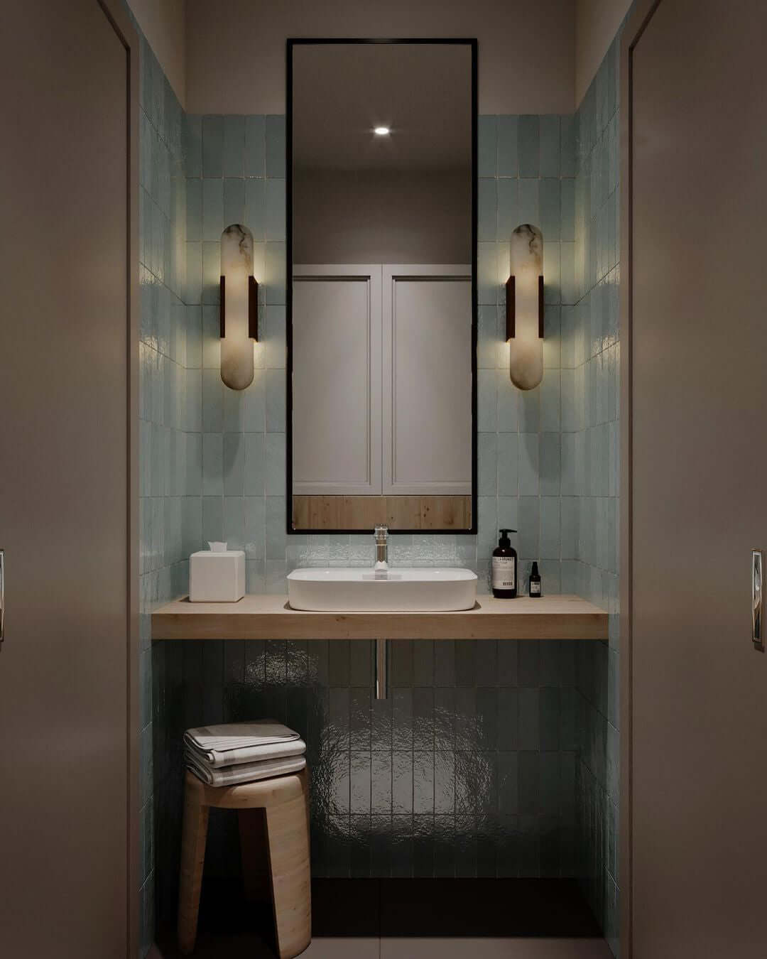 Lampada da Parete Moderna - Alabastro & Metallo