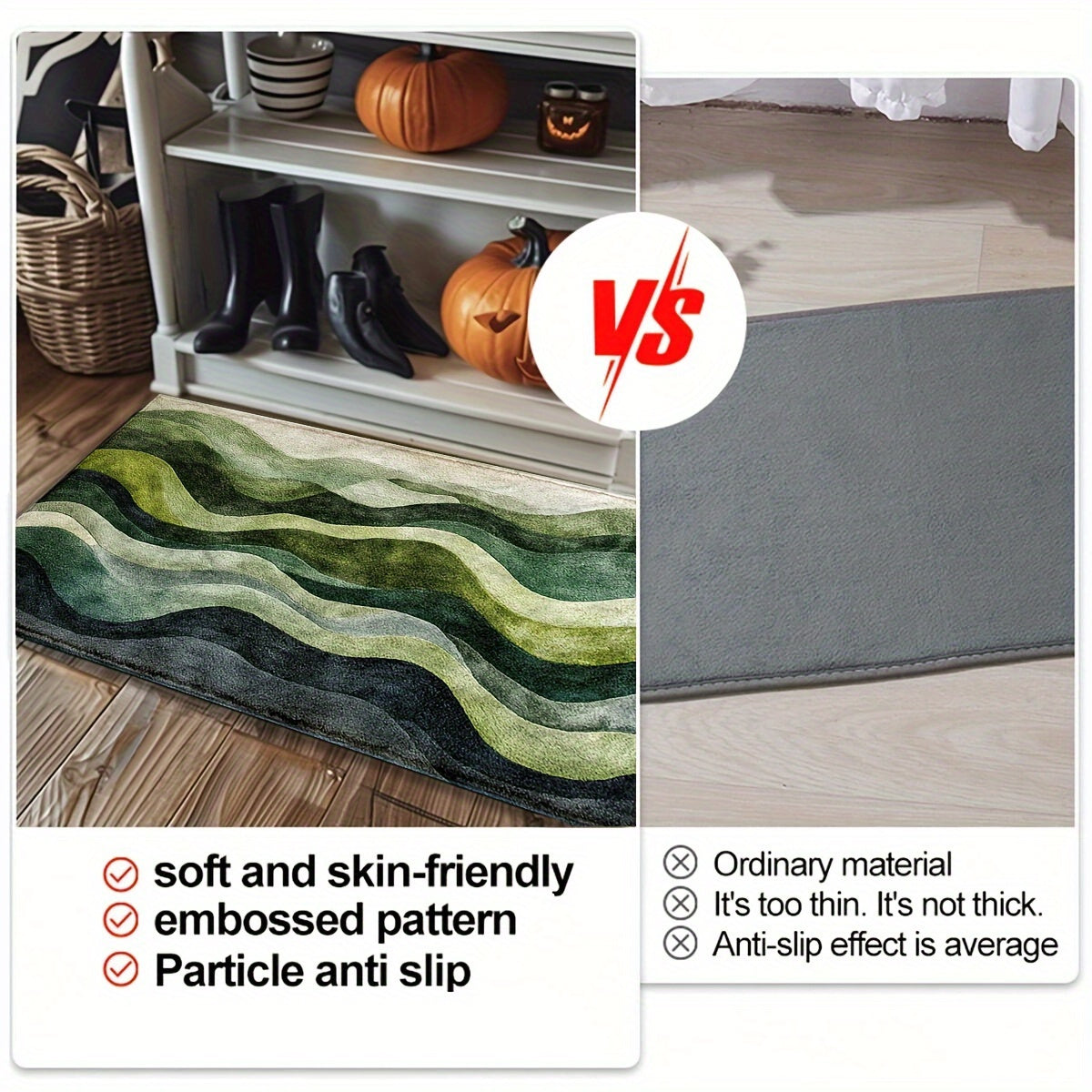 Tappetino da Bagno Geometrico Wave – Perfetto per Bagno o Ingresso