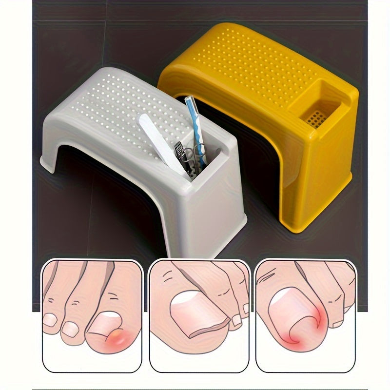 Poggiapiedi Compatto con Contenitore – Confortevole e Funzionale