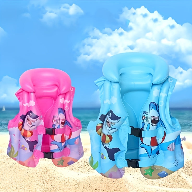 Gilet da Nuoto per Bambini con Stampa Squalo – Comodo e Sicuro per Divertimento in Acqua