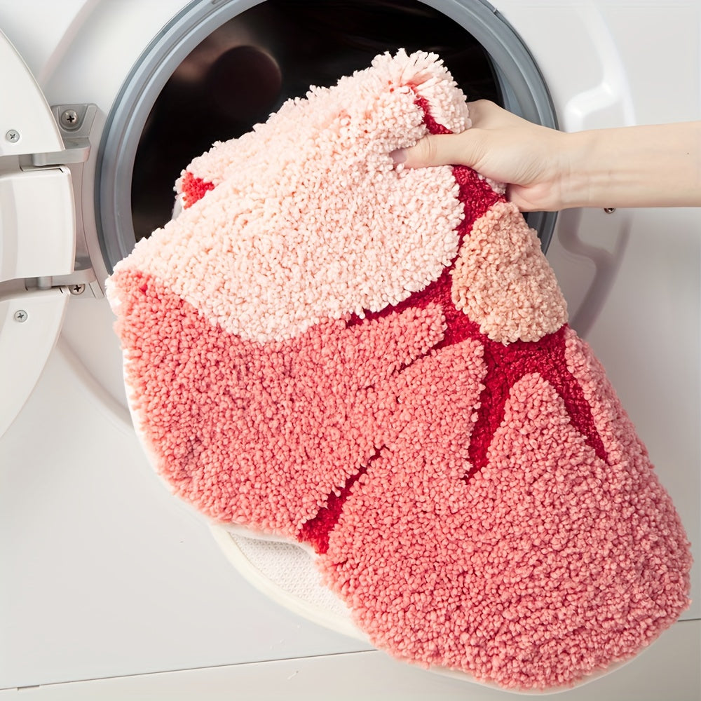 Tappeto da Bagno Fluffy Floral – Assorbente e Morbido per Maggiore Comfort
