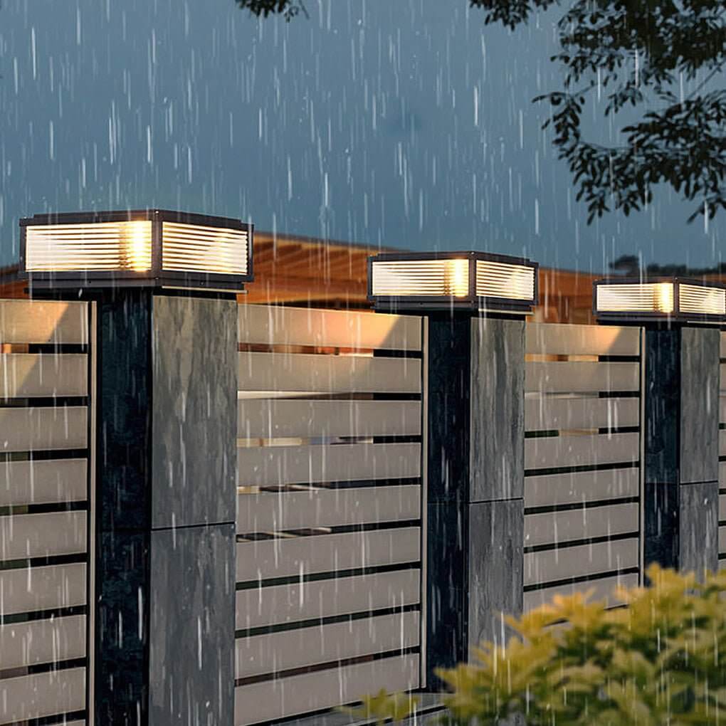 Lampada da esterno LED moderna - Vetro rigato