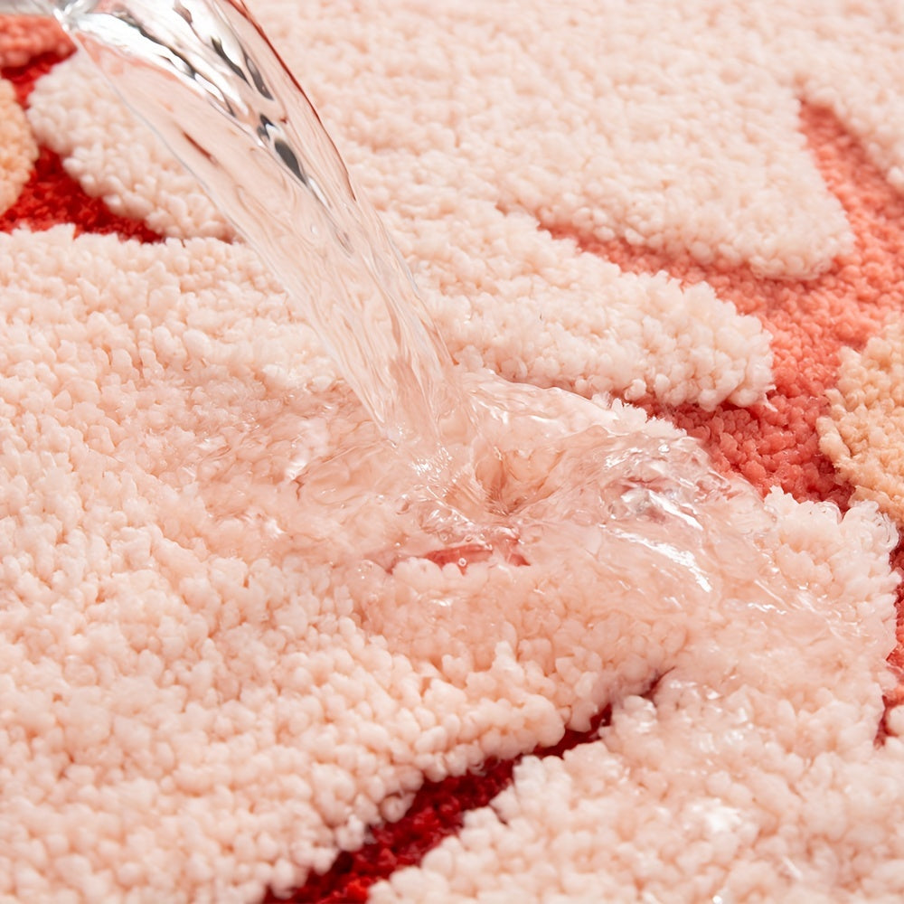 Tappeto da Bagno Fluffy Floral – Assorbente e Morbido per Maggiore Comfort