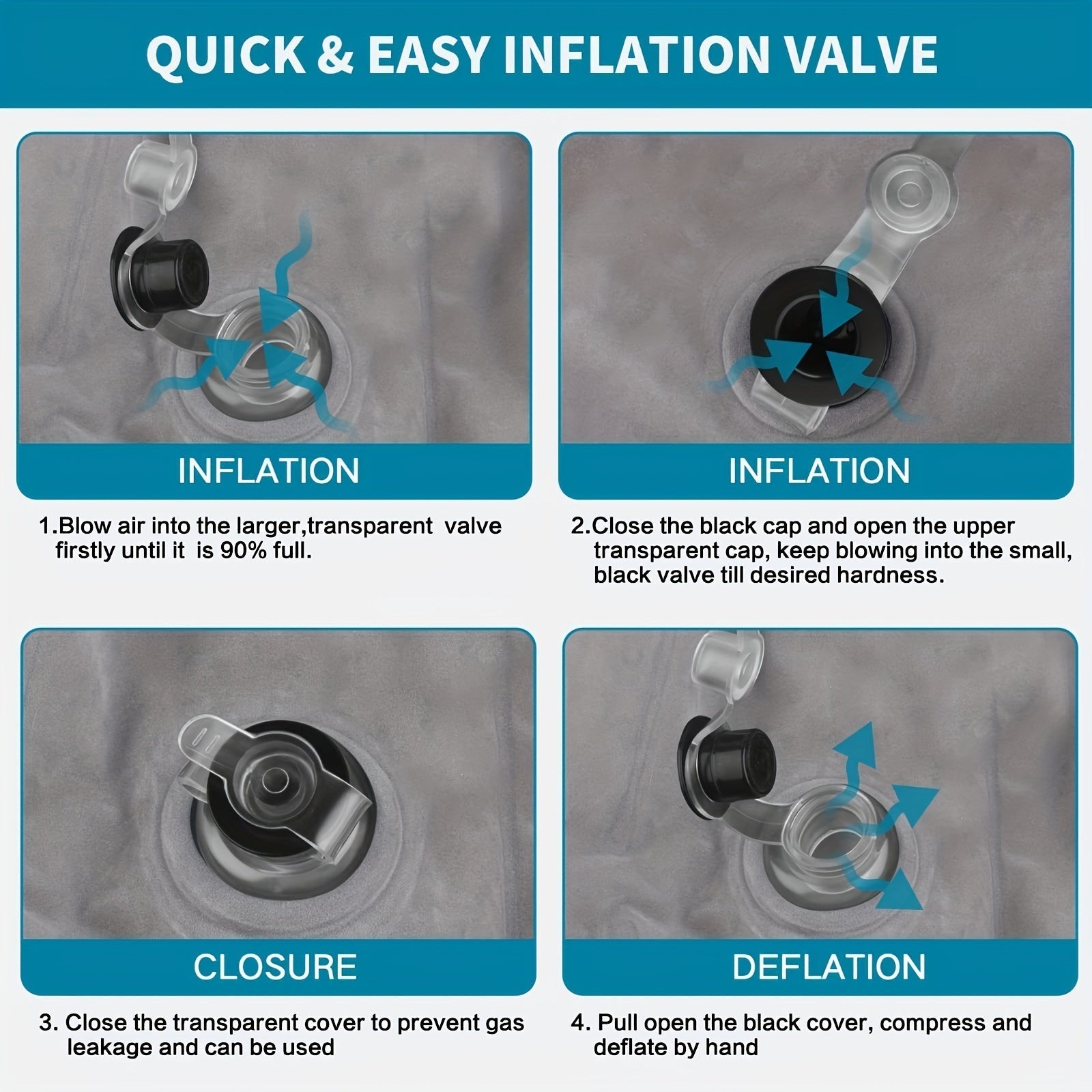Cuscino Gonfiabile per Elevazione delle Gambe - Per Migliorare la Circolazione Sanguigna, Ideale per Dormire