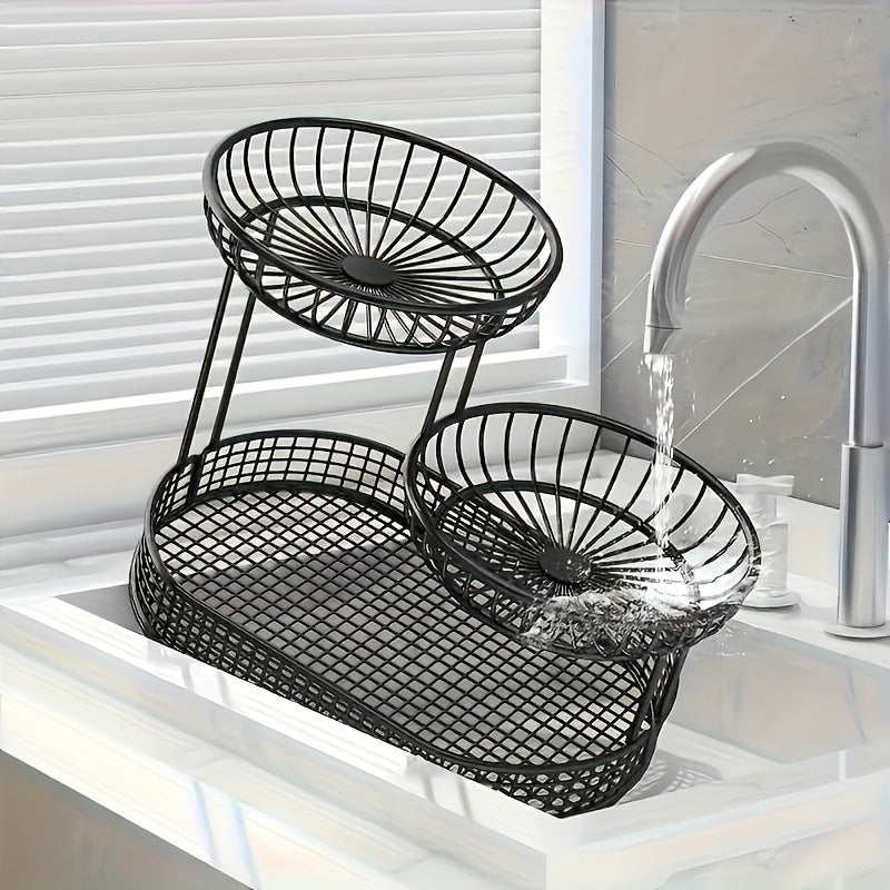 Cesto di Frutta a 3 Livelli GoldenTier – Elegante e Pratico