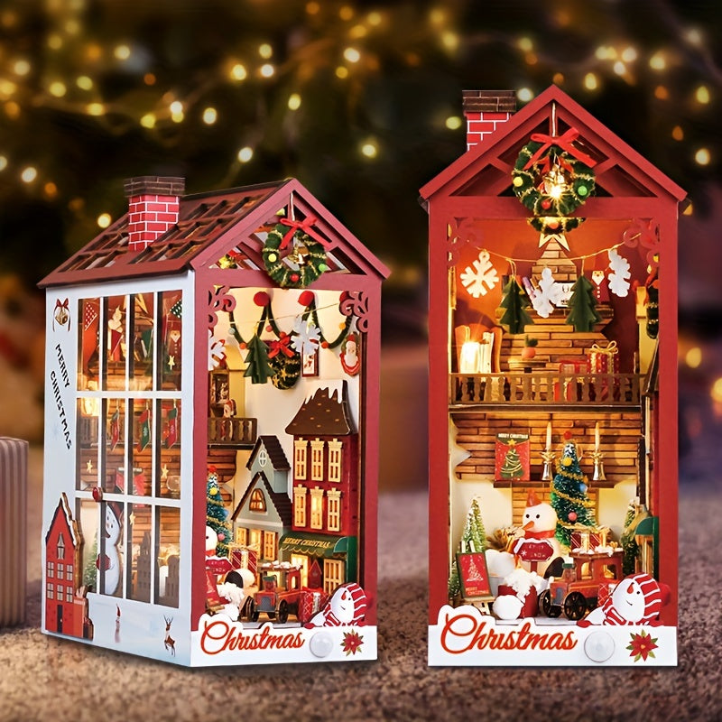 Casa di Natale Miniaturizzata Fai-da-Te – Set di Puzzle 3D per Decorazioni Natalizie e Festive