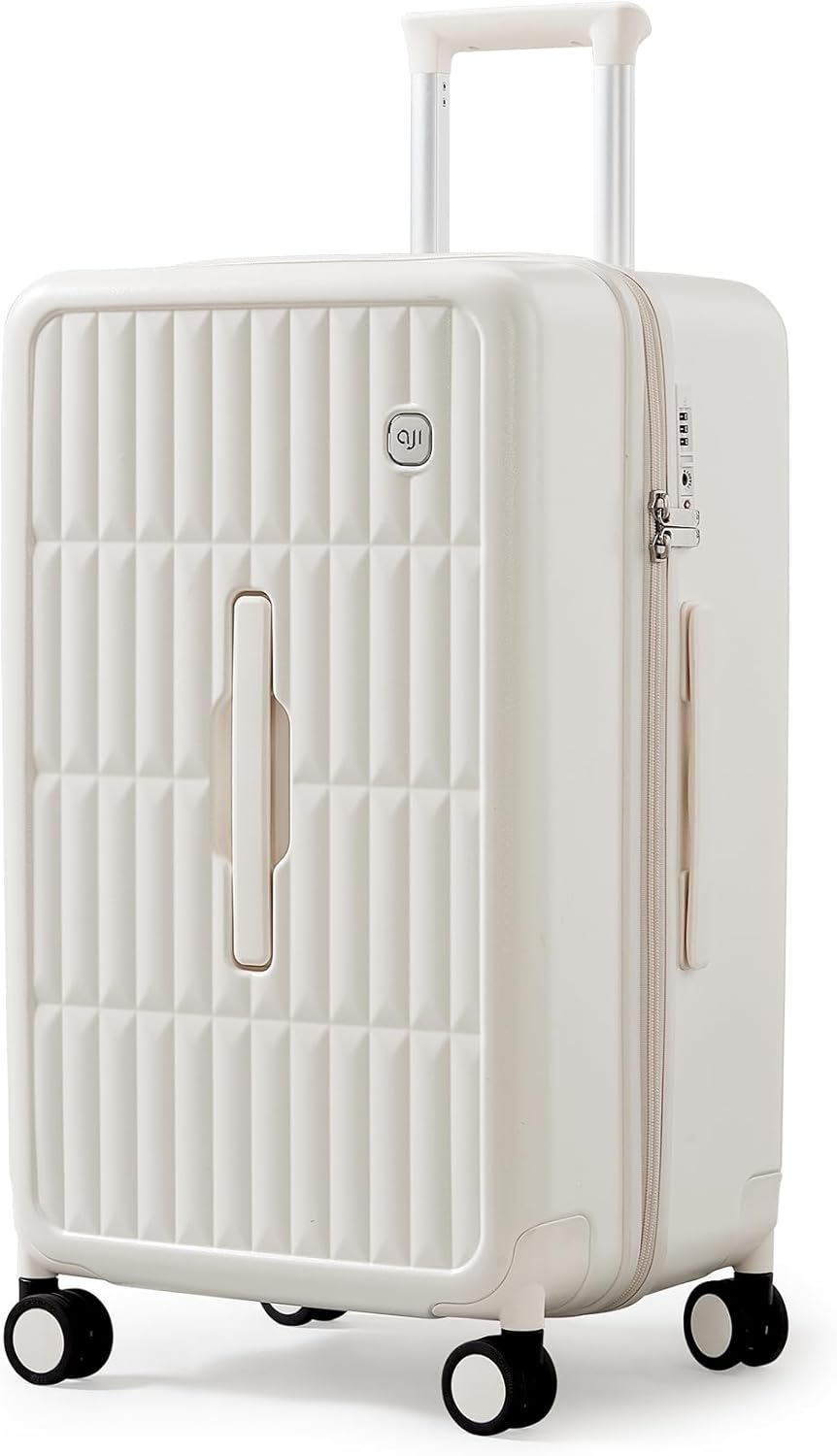 Valigia Rigida Grande 26" con 8 Ruote Girevoli – Giallo Formaggio