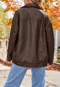 Ursula | Giacca bomber oversize con colletto a camicia