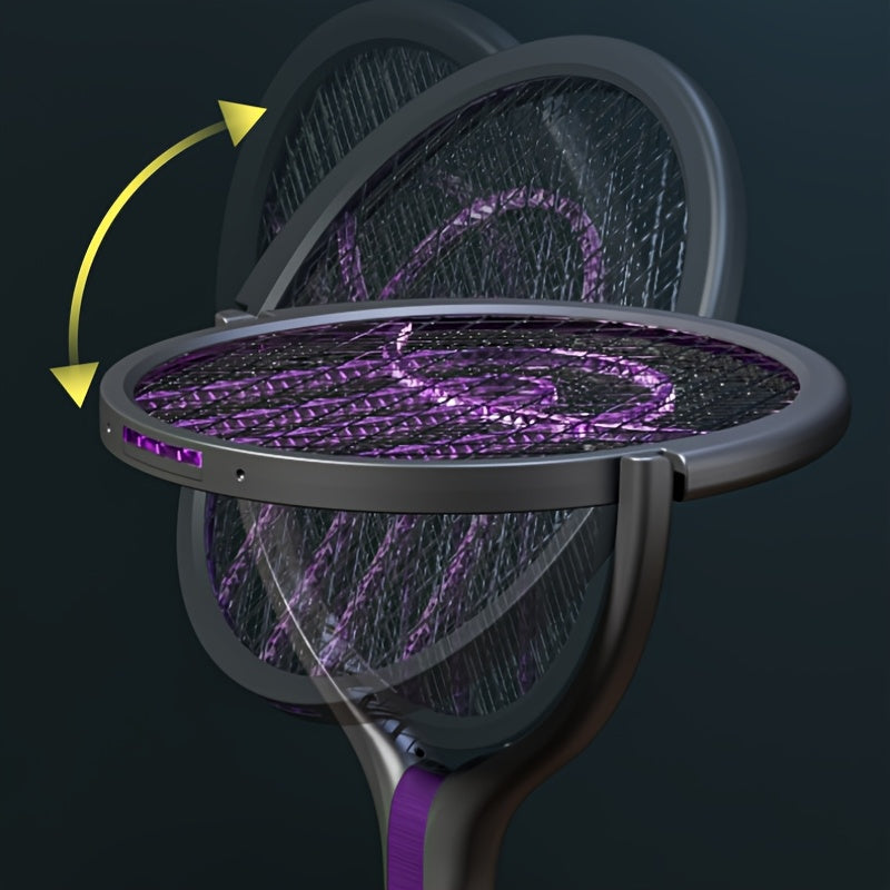 Zapper Elettrico Antizanzare Pieghevole – Ricaricabile con Manico Estensibile