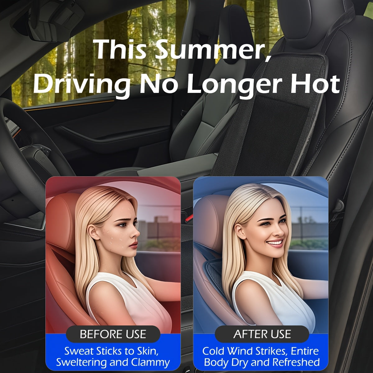 Cuscino per Sedile Auto Turbo – Raffreddamento Rapido e Comfort