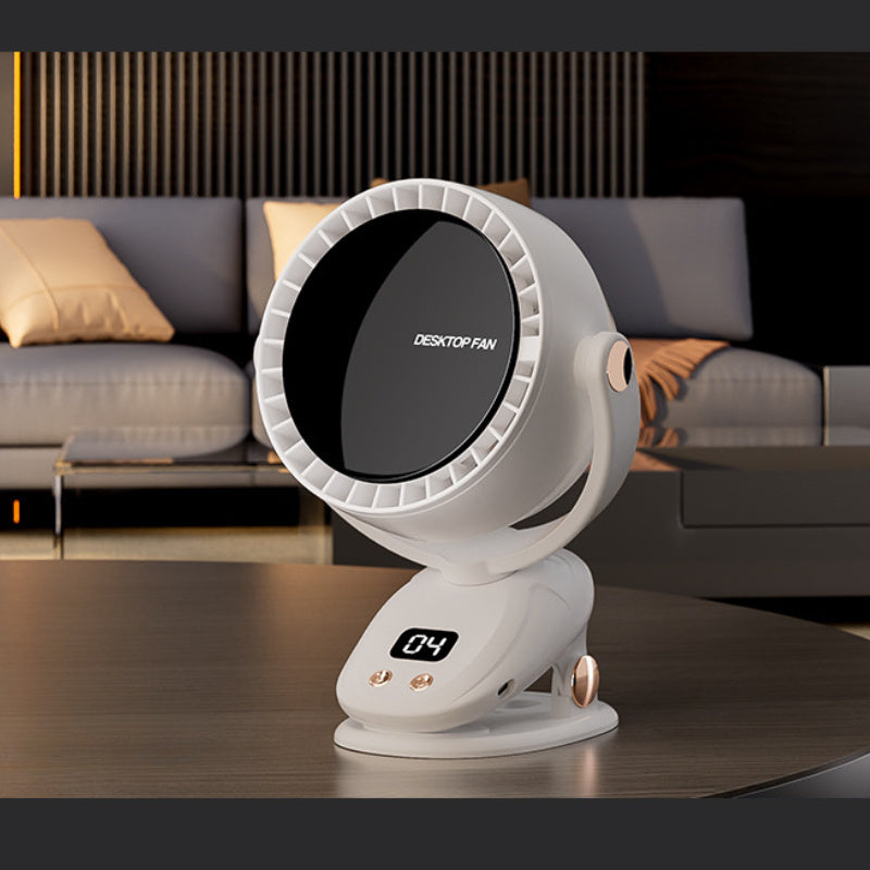 Ventilatore Portatile Senza Lama con Display Digitale – Silenzioso e Ricaricabile per Uso Interno ed Esterno