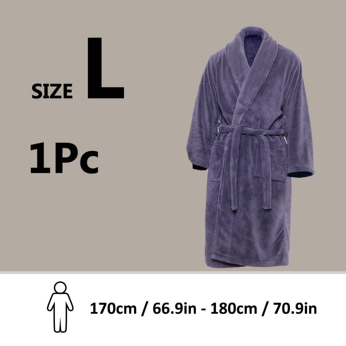 Accappatoio di Lusso Unisex in Pile Corallo – Ultra Morbido e Caldo per il Tuo Comfort
