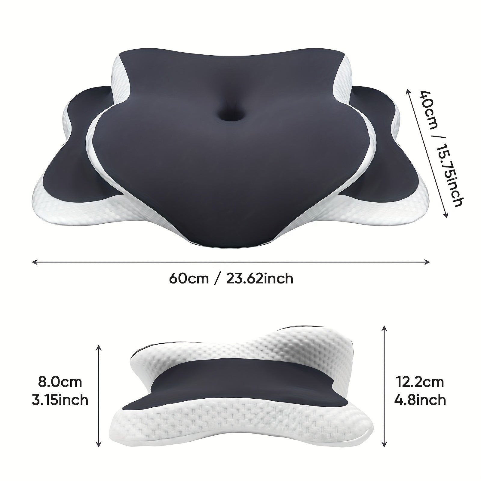 Cuscino Ergonomico in Memory Foam per il Collo – Per Comfort e Supporto Ottimali Durante la Notte