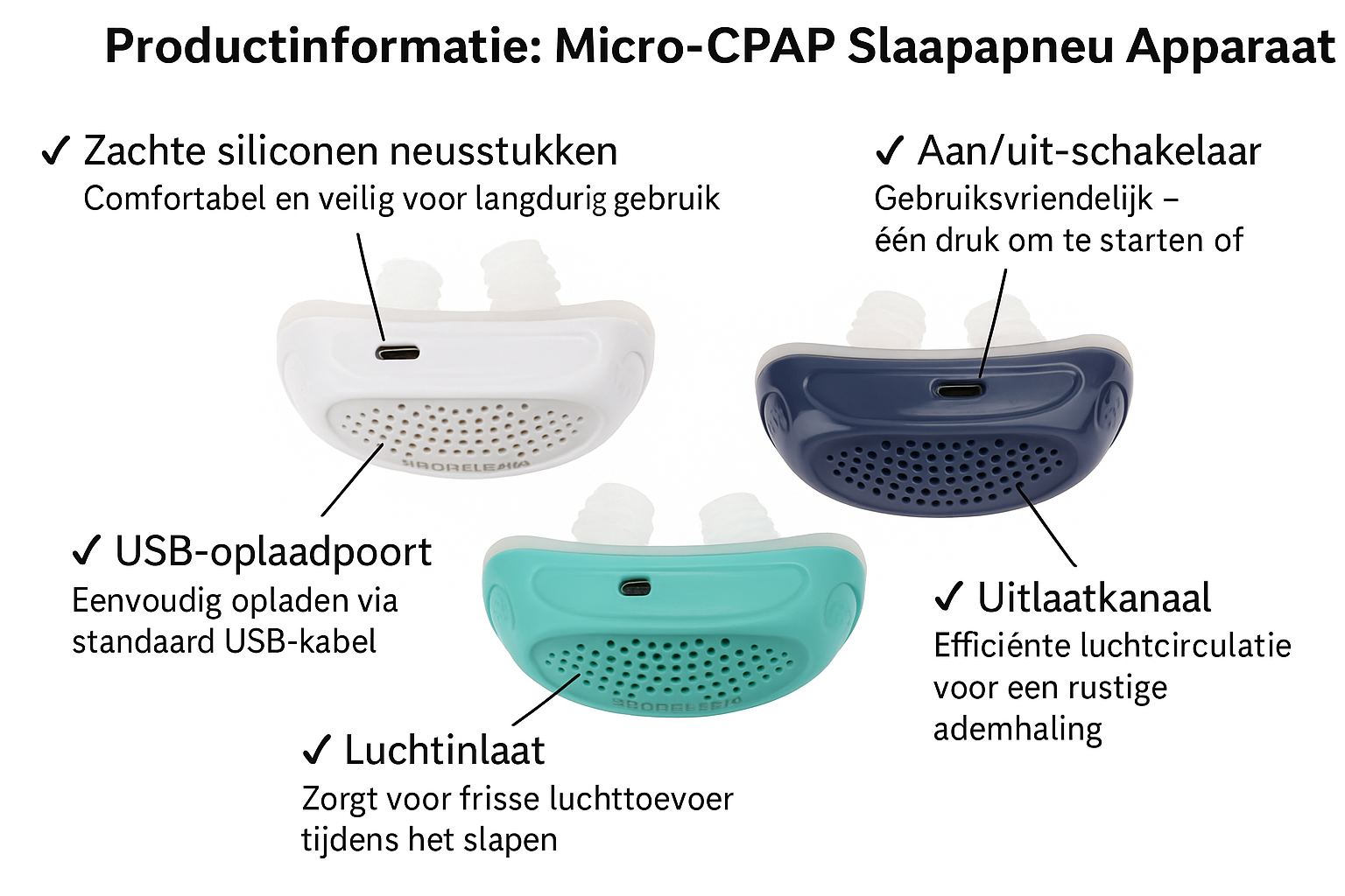 Micro-CPAP Dispositivo per Apnea Notturna – Ideale per Viaggiare