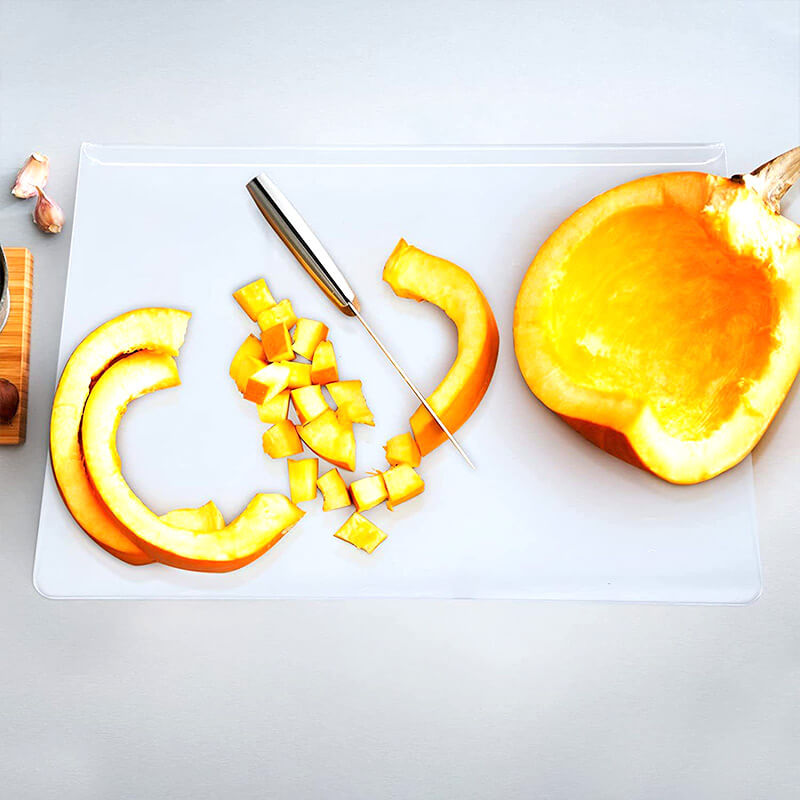 PristineChop Tagliere in Acrilico | Elegante, Antiscivolo e Essenziale per la Cucina Igienica