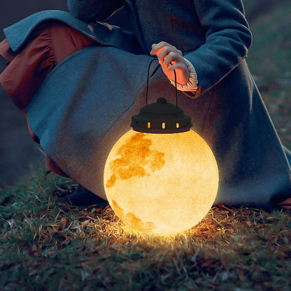 Lampada da esterno a sospensione LED - Metallo dorato e resina