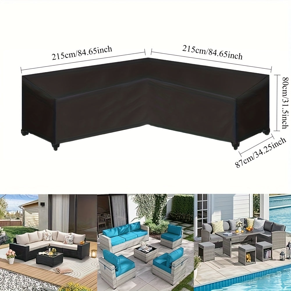 Coperture Outdoor ShieldGuard – Protezione Robusta per Set di Lounge a Forma di V