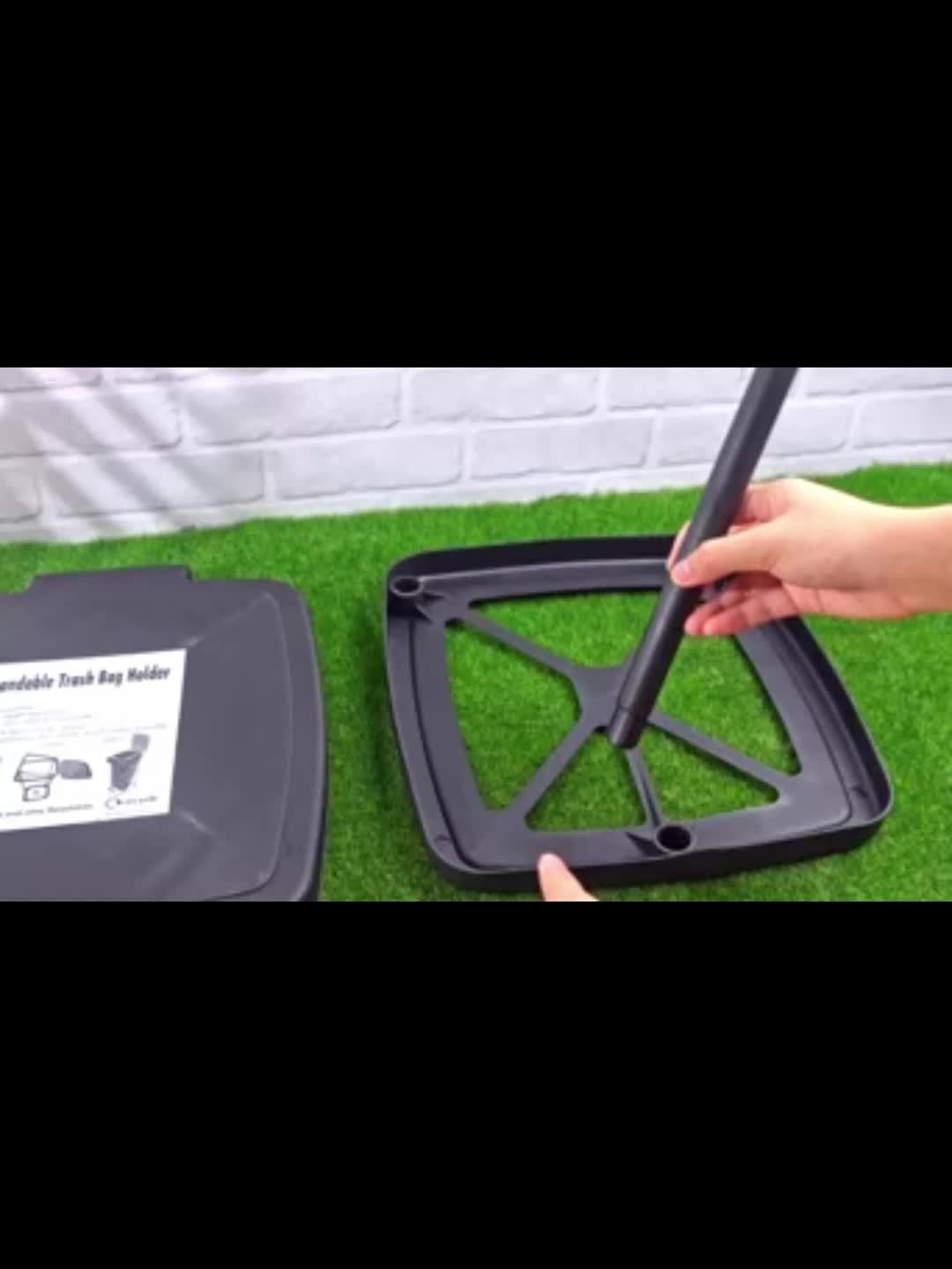 Supporto per Sacchi della Spazzatura Pieghevole e Regolabile – Supporto a Tre Parti con Altezza Regolabile per Casa o Esterno