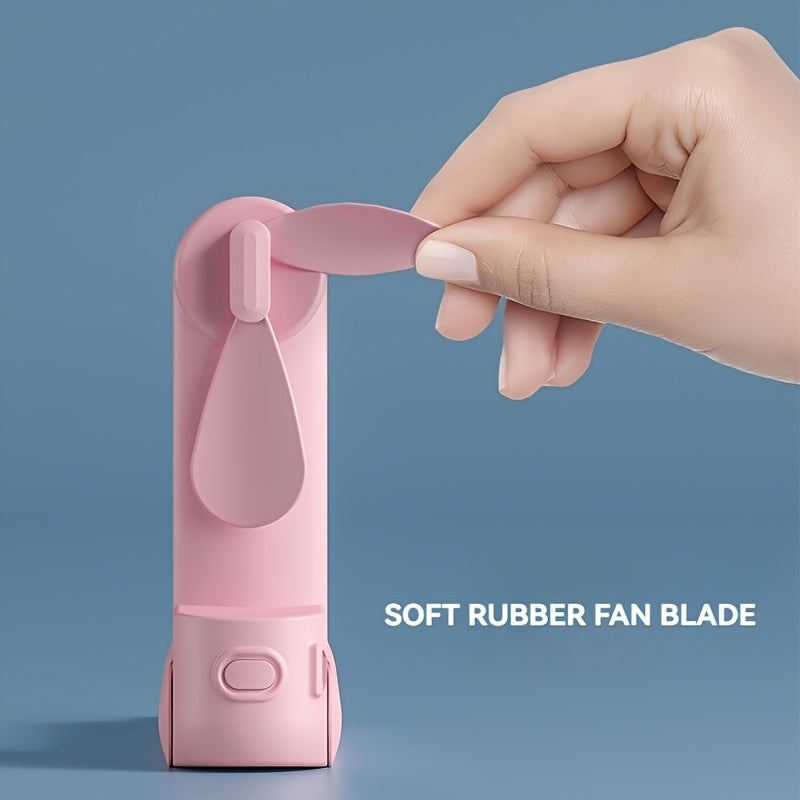Mini Ventilatore Portatile – Ventilatore Ricaricabile USB 2-in-1 con Design Carino a Forma di Coniglio per Viaggi e Estate