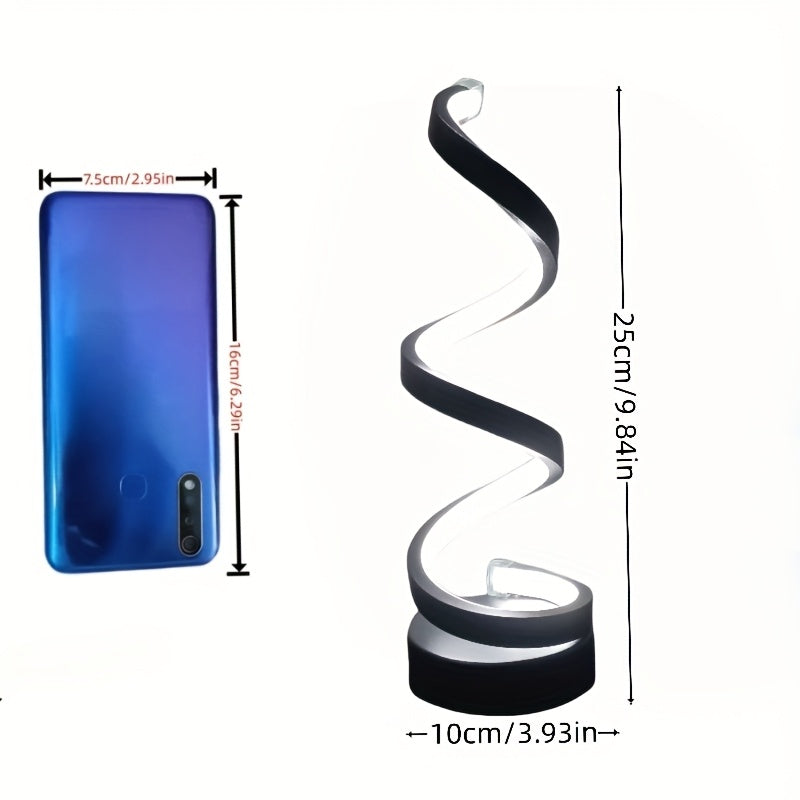 Lampada da Tavolo LED a Spirale – Illuminazione Moderna Dimmabile