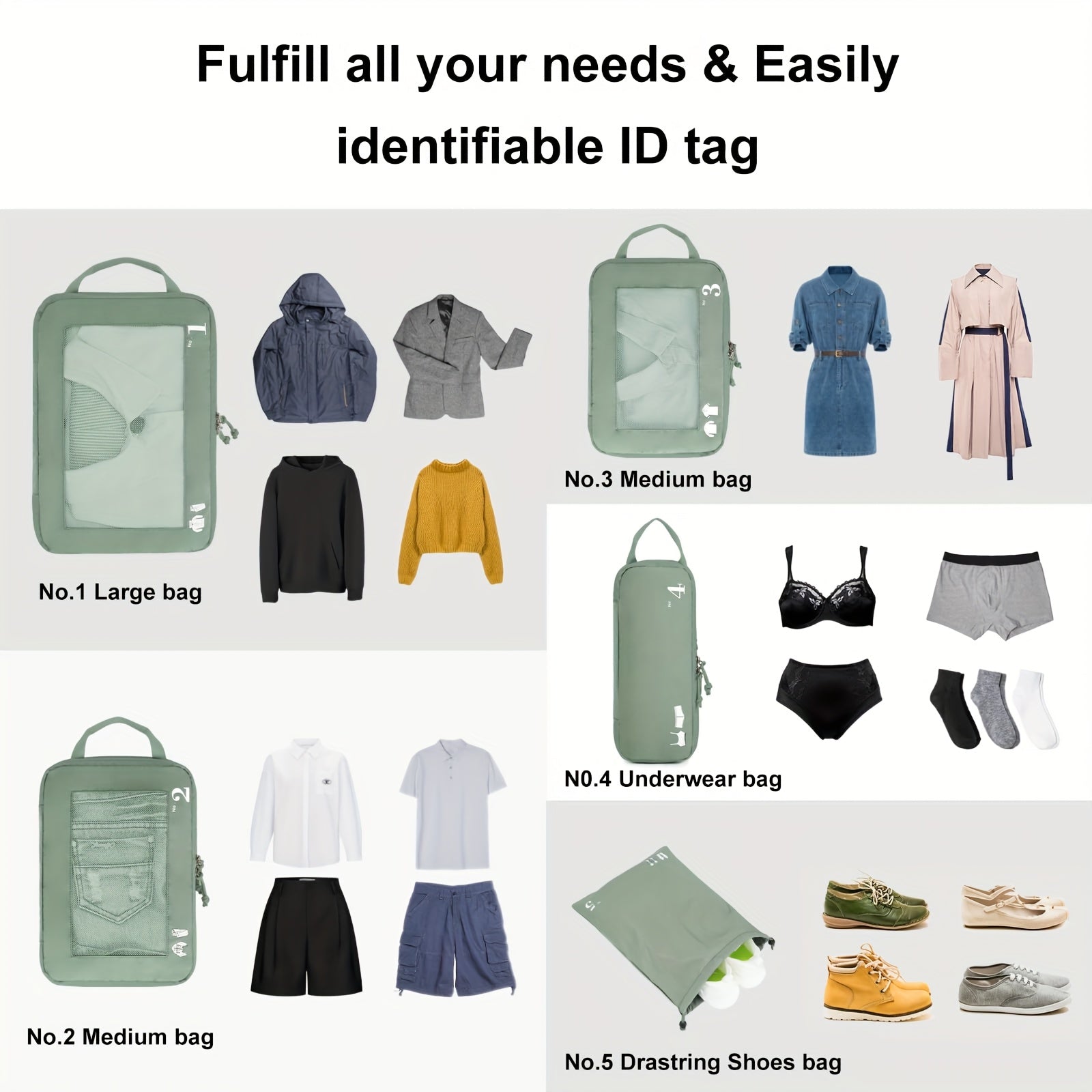 TravelSmart Set di Cubi Compressivi per Imballaggio – Soluzione Efficiente per i Bagagli