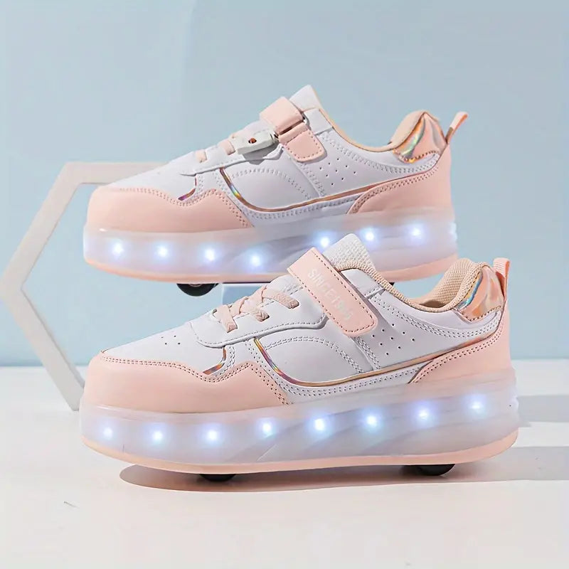 Scivola con Stile con Velo – Sneakers con Ruote e Suole Illuminanti