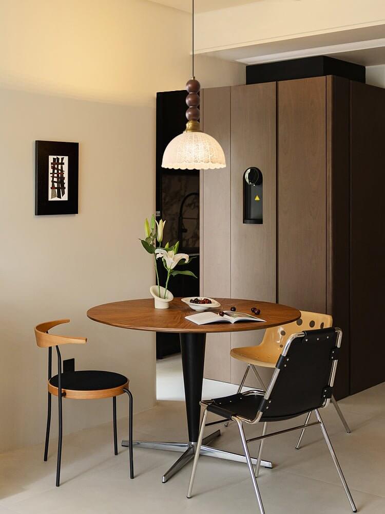 Lampadario in Vetro - Legno & Metallo