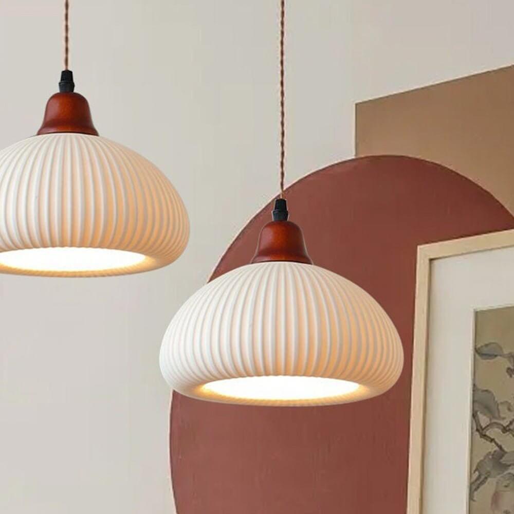 Lampada a Sospensione in Ceramica Elegante - Design Rustico