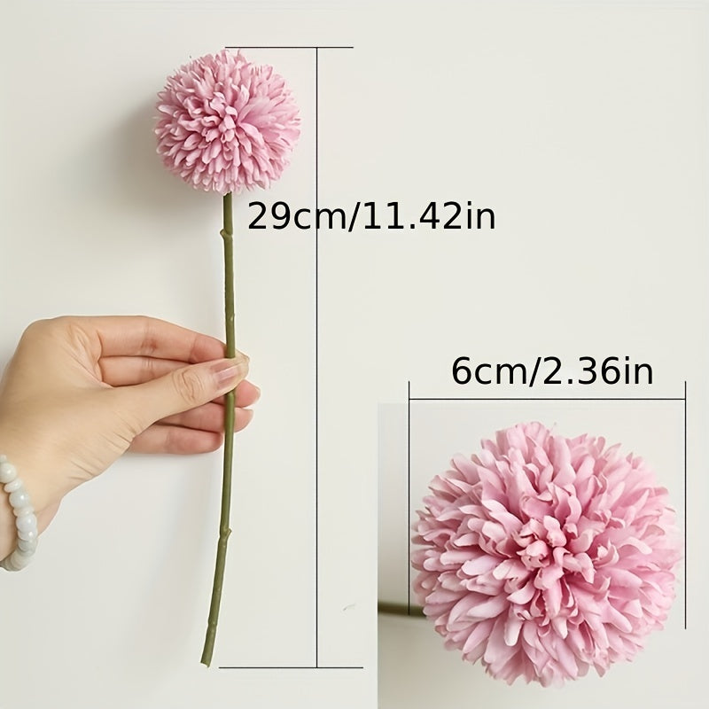 Set di 5 Fiori di Crisantemo Artificiali – Composizioni Realistiche per Matrimoni e Decorazione della Casa