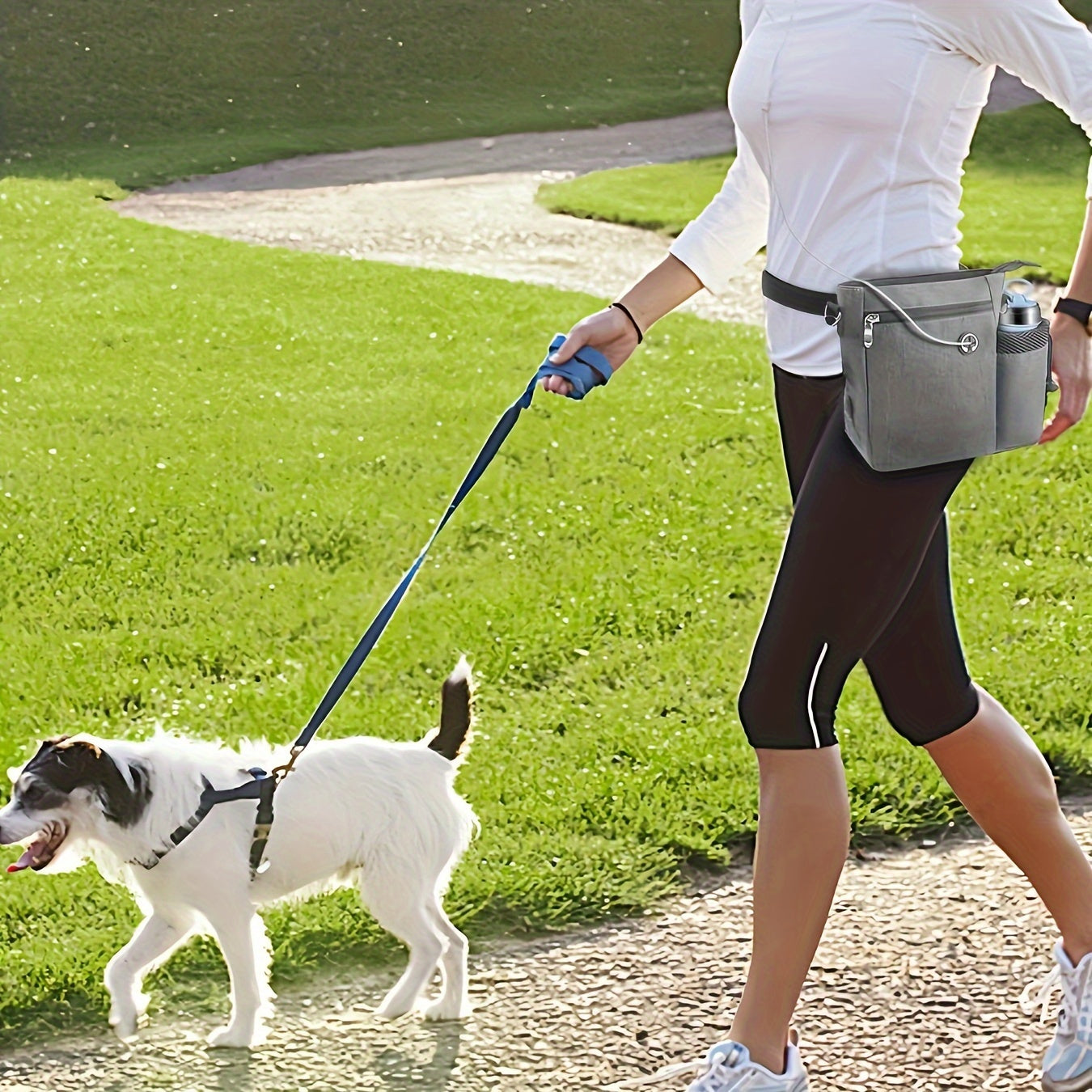 Sacca per Bocconcini per Cani con Portabottiglie – Borsa Regolabile per Addestramento e Attività all'Aperto