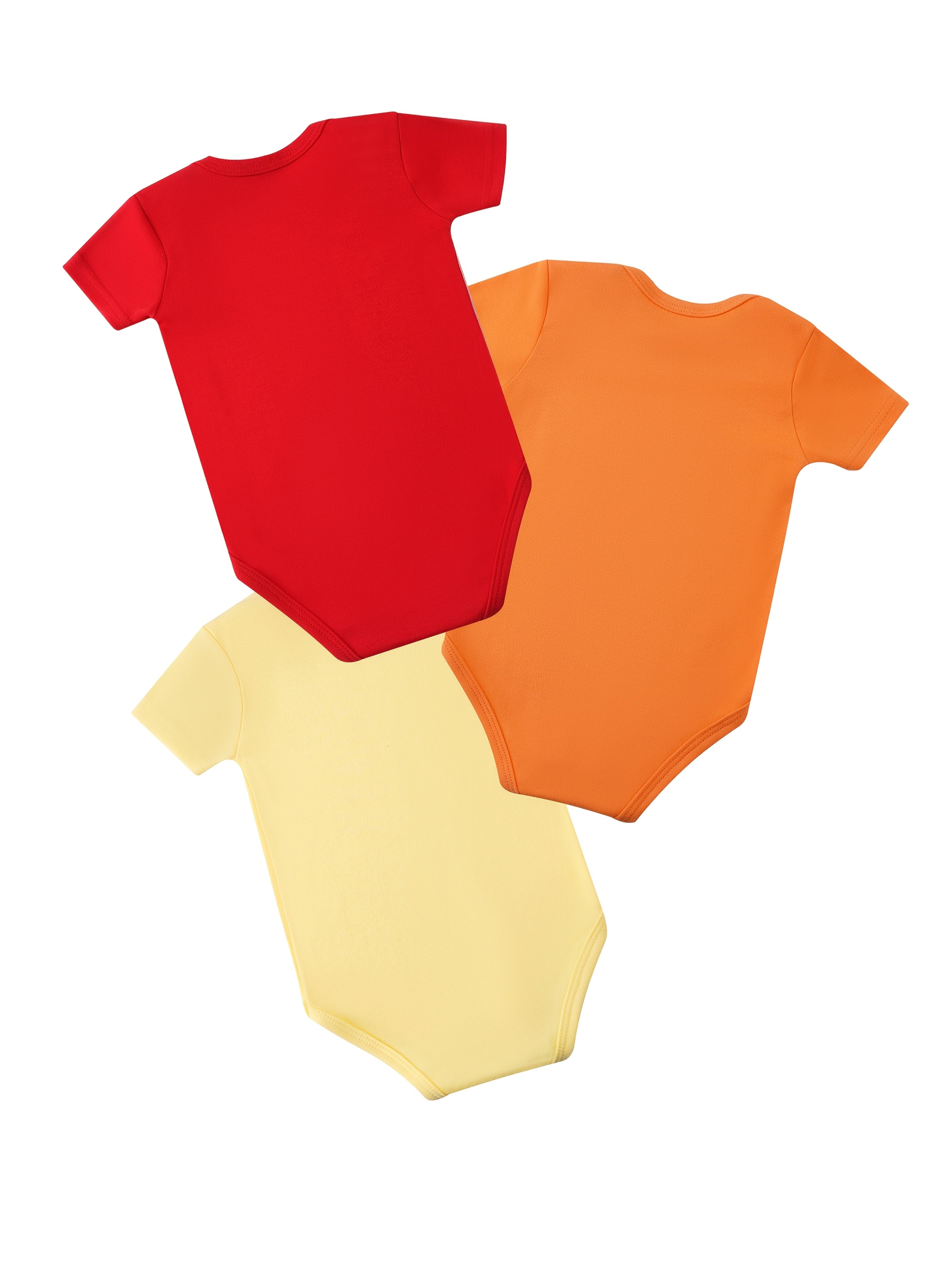 3-Pacchetto di Body per Bambini – Cotone Morbido con Stampe di Cibo Giocose