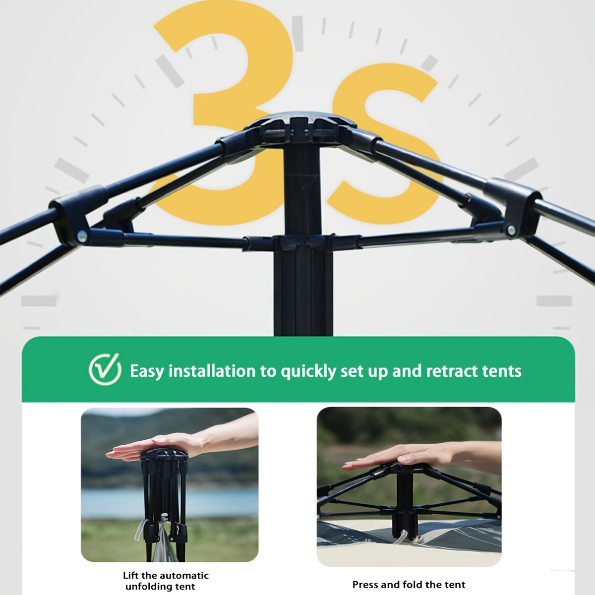 Tenda Pieghevole QuickCamp – Comfort e Protezione per Ogni Viaggio all'Aperto