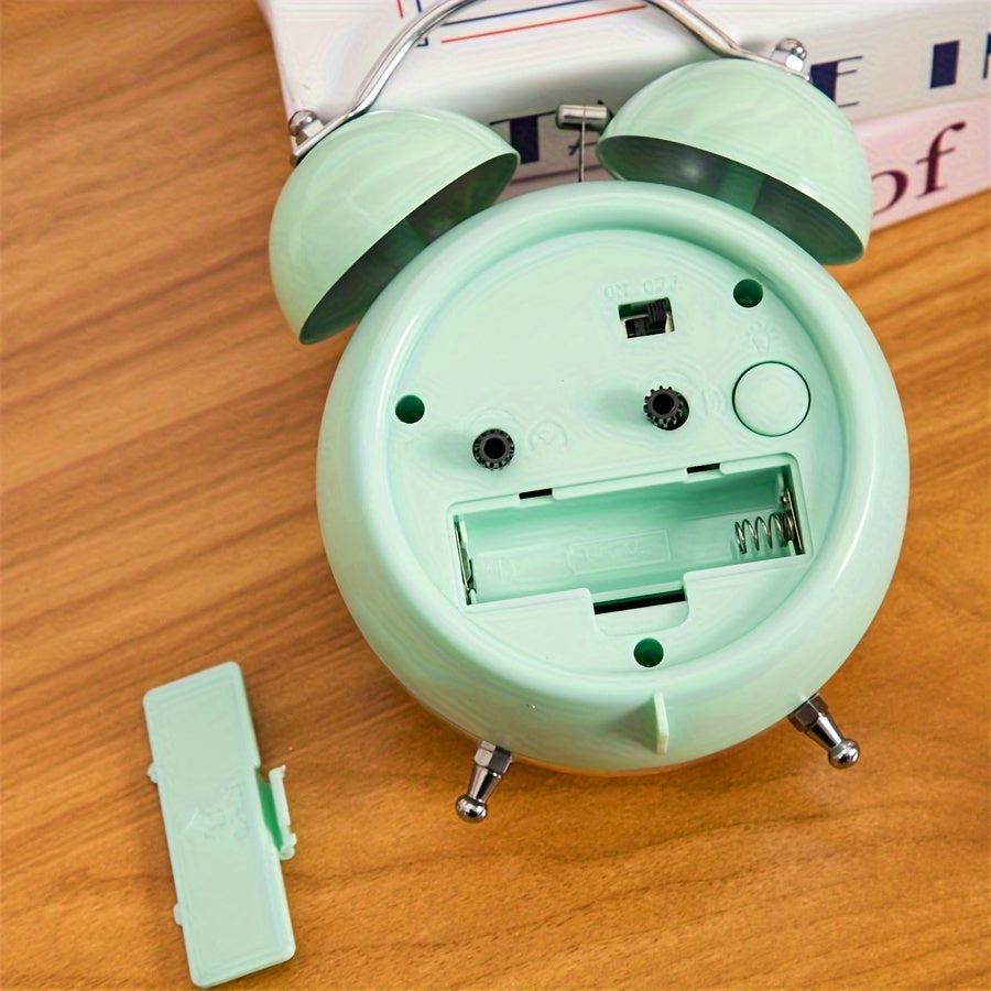 Orologio Sveglia Silenzioso di Lusso con Luce Notturna – Display Rotante e Suono di Campana Forte per un'Esperienza di Risveglio Efficace