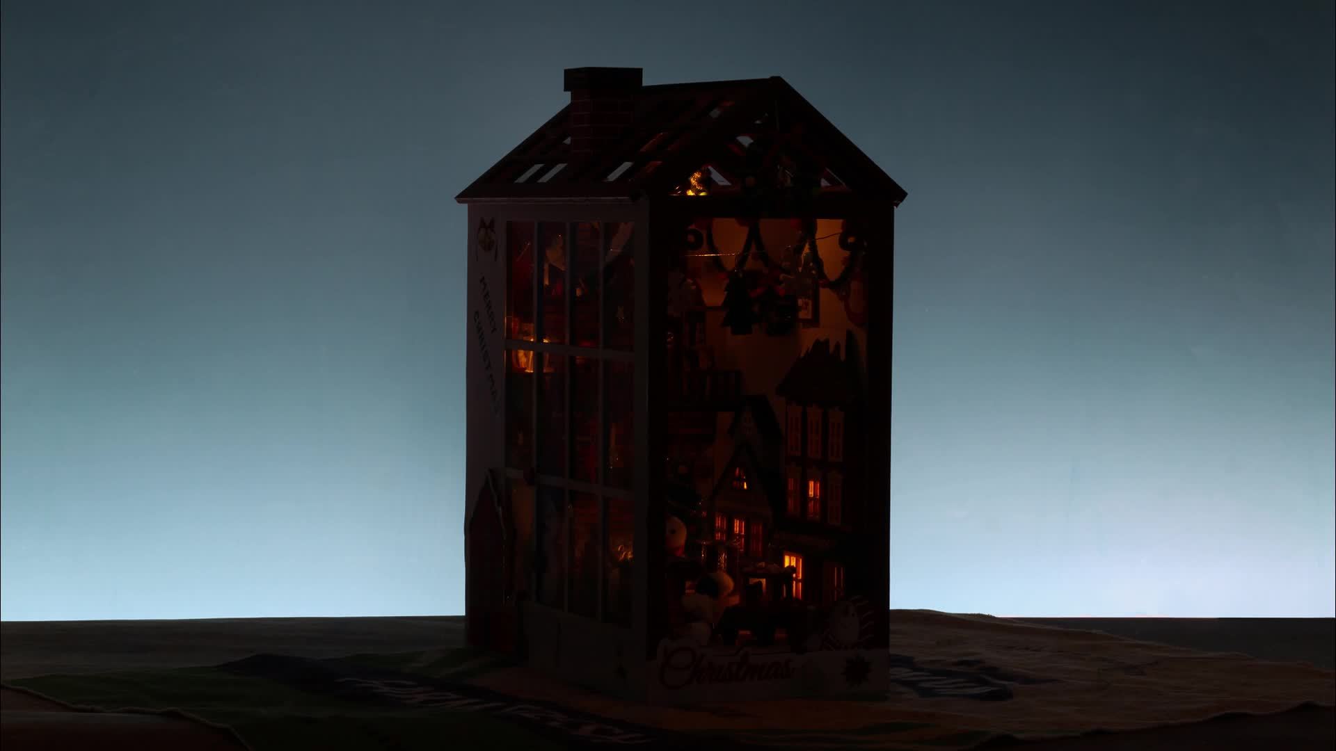 Casa di Natale Miniaturizzata Fai-da-Te – Set di Puzzle 3D per Decorazioni Natalizie e Festive