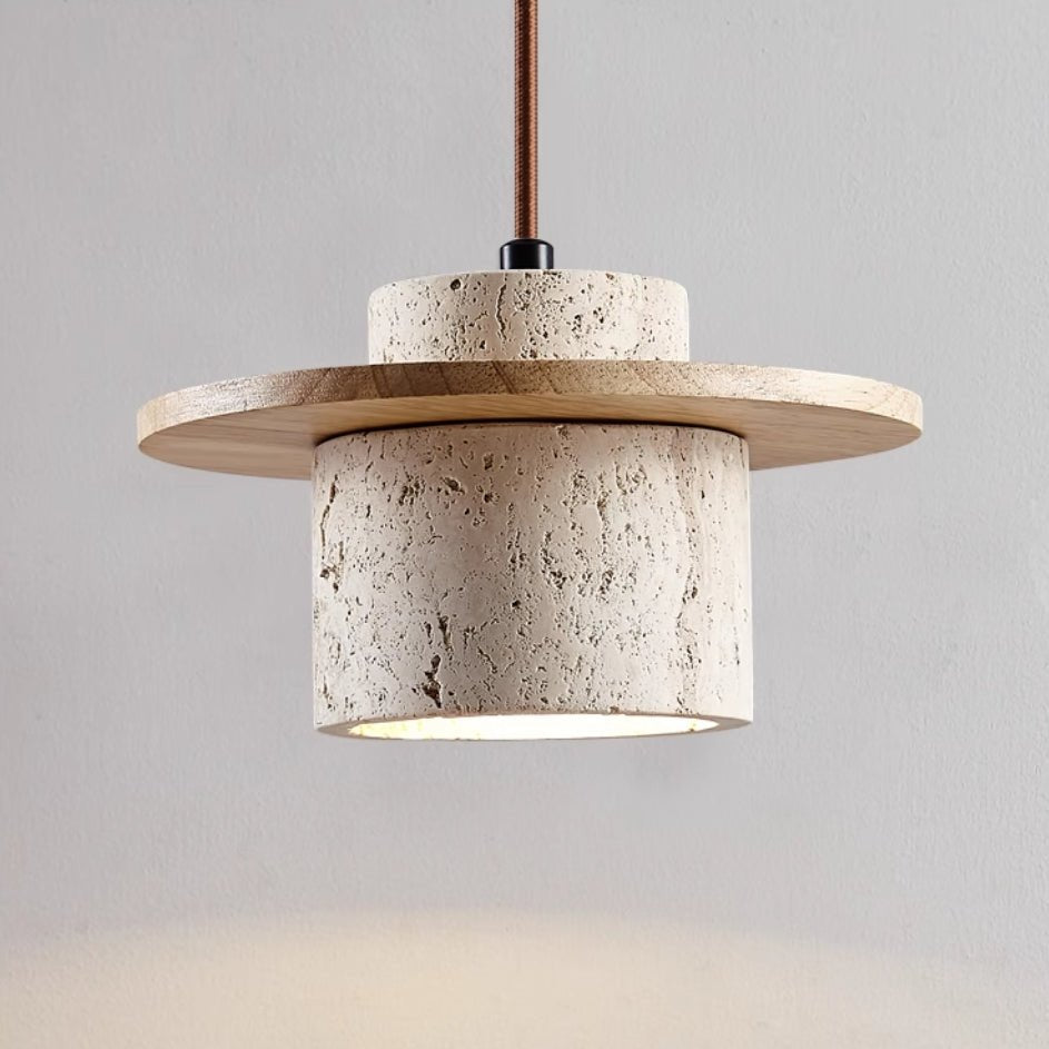 Lampada a Sospensione in Travertino per un Lusso Naturale - StoneGlow