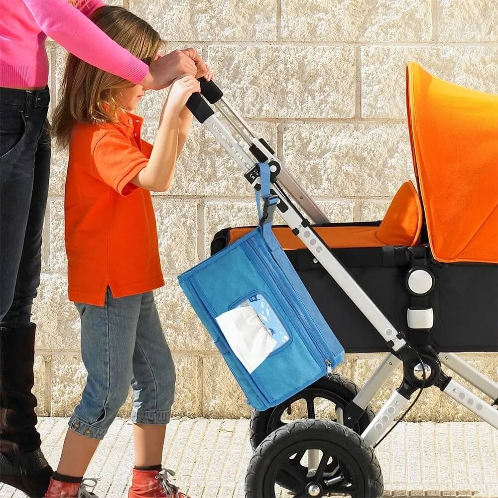 VeluxeCare Travel Changing Mat | Materassino impermeabile per il cambio pannolino con tasche per riporre gli accessori per cambi veloci e puliti