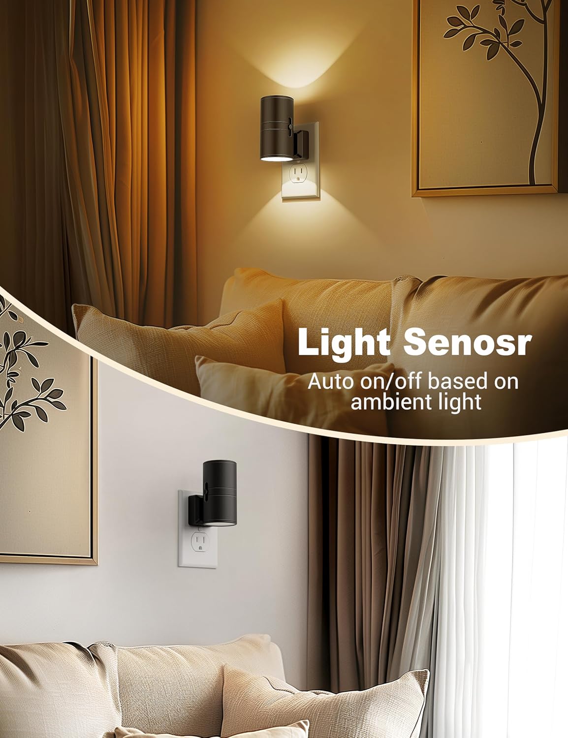 Luma Sense LED Notte Lampada – Illuminazione Ambientale Dimmerabile per Casa
