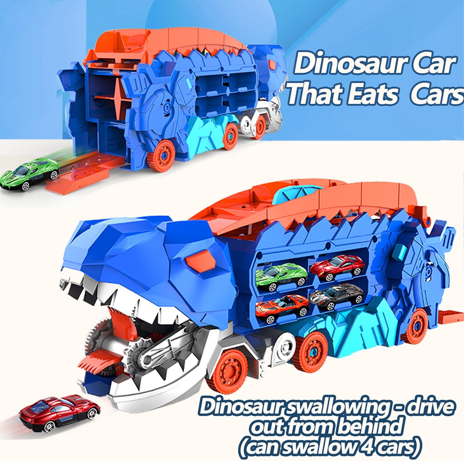 Trasportatore Dino City - Pista da Corsa & Camion Trasformabile