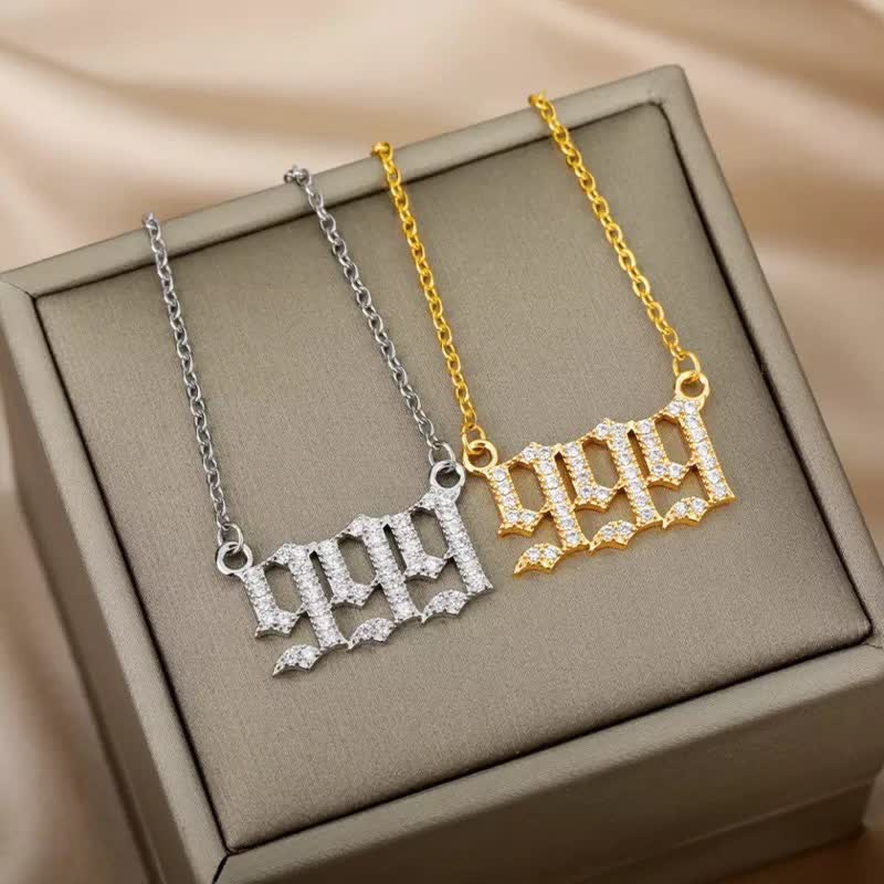 Collana con Numeri Angelici in Zirconia – Seraphina