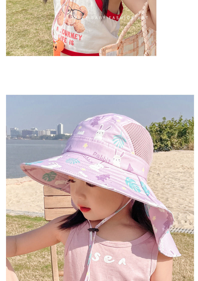 CAPPELLO DA SOLE ANTI-UV PER BAMBINI CON FISCHIO – CAPPELLO A CESTO ESTIVO PER RAGAZZI E RAGAZZE